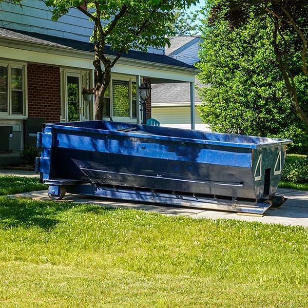 residential dumpsters can be placed on a driveway or yard, but preventative measures ought to be taken to avoid damage to the property